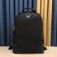 top goods Prada backpack    classic hot shipment pull, without adding any effect) top imported original cowhide, ultra-high definition hardware logo logo, ultra-comfortable feel soft soft leather, ultra-high-tech leather