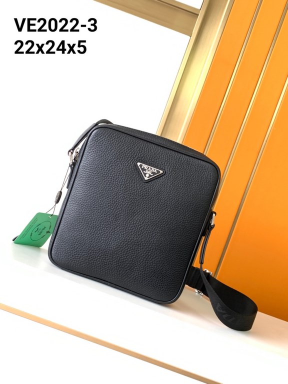 The original official crossbody bag Model VE2022-3 # top original single goods Prada counter the latest models, high-end atmosphere, fashion and taste, the latest top counter natural 繂 deerskin, feel soft thickness enoug