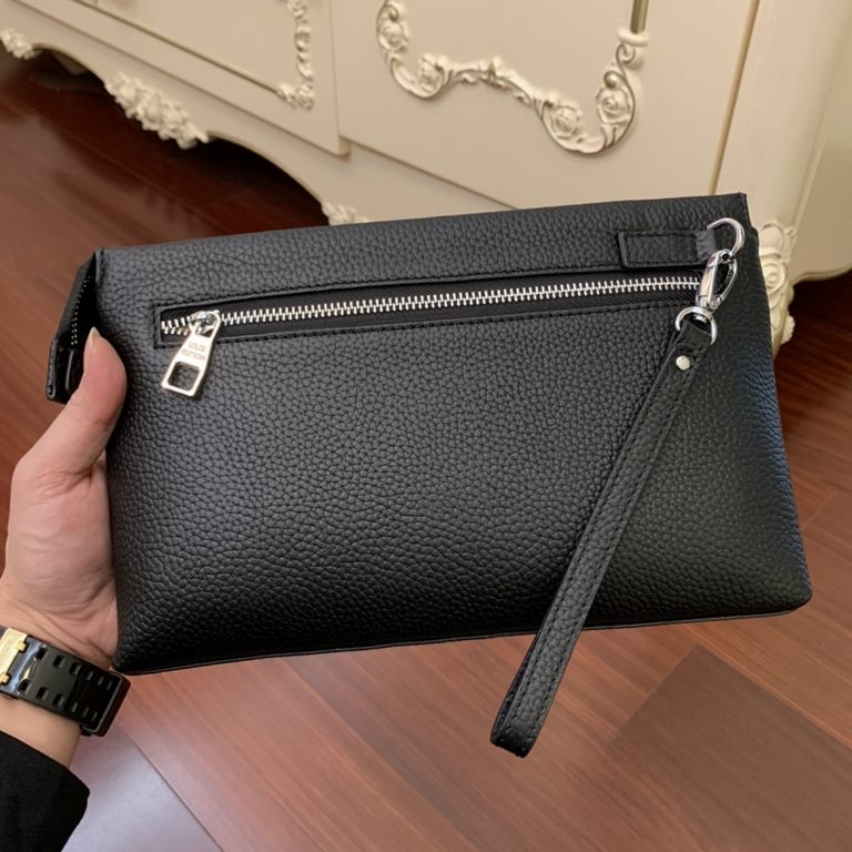 With box Prada presents   Luxury   Men's Clutch, Platinum in Selected Leather - High-grade Imported Cowhide, Imported Cowhide Lining Design   Uniform alignment [Bolt] Extra-large internal space   Unique design [Bolt] Fas