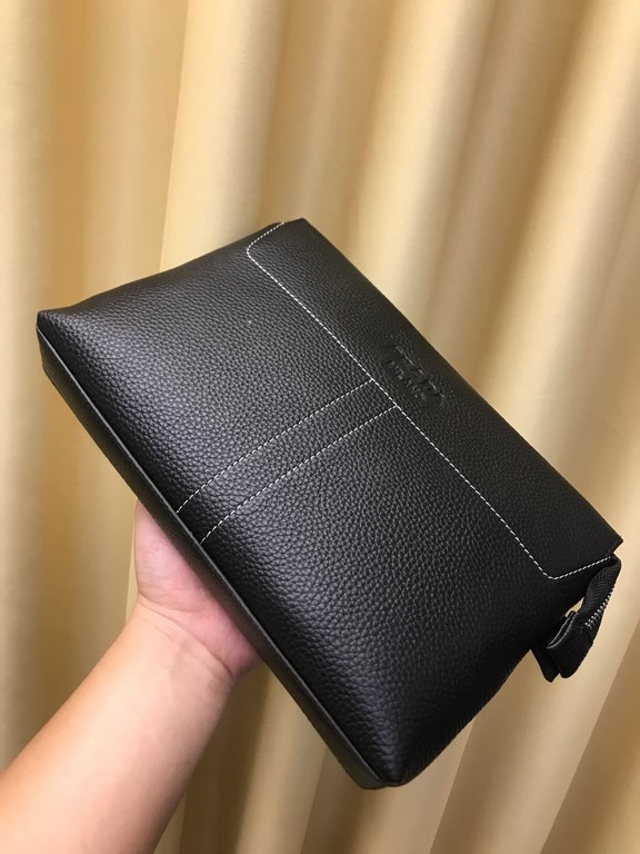 With box Prada presents   Luxury   Men's Clutch, Platinum in Selected Leather - High-grade Imported Cowhide, Imported Cowhide Lining Design   Uniform alignment [Bolt] Extra-large internal space   Unique design [Bolt] Fas