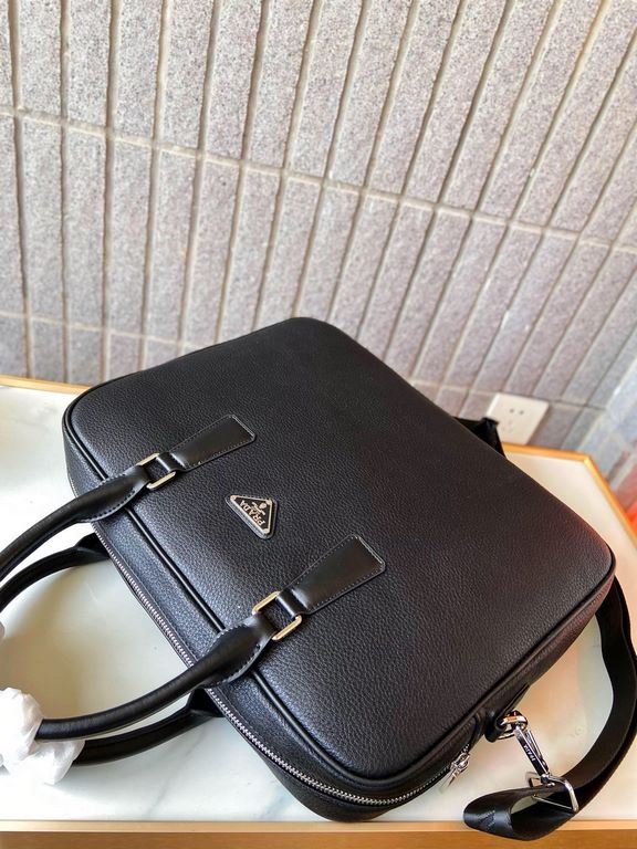 秘秘 [Prada 1857-3 】    European water goods handbag men's bags, heavy money to create a new channel goods   vibrant   ideal for men's   original hardware  LOGO clear and unparalleled   top original Head layer cowhide   qu