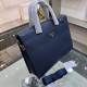 PRADA   Prada new men's stereotypical briefcase, made of imported first layer stereotypical cowhide leather, with top hardware, with a combination lock, in the briefcase series is really the best. Businessmen and trendse