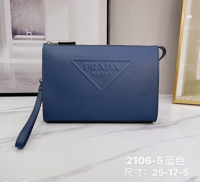 Original single 2106-5 # blue top original single goods Prada counter the latest models, high-end atmosphere, fashion and taste, the latest top counter imported first layer Spanish grain cowhide, texture high-end atmosph