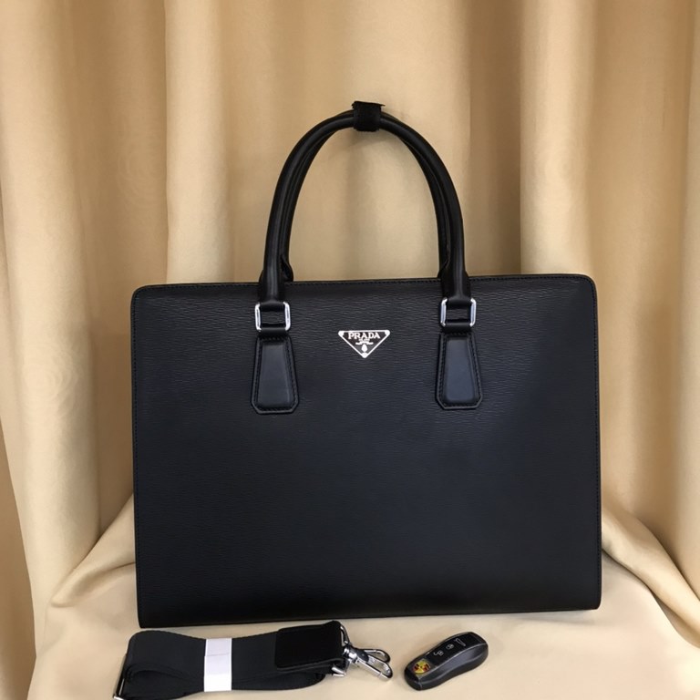 Out of the shipment [Heyha] PRADA Prada. Briefcase Genuine YKK hardware, get your hands on you understand how good Italy    imported elephant grain cowhide (market exclusivity), removable shoulder strap, the size of the 