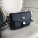 Top counter rat ruthless goods 2022 latest style Prada imported head layer cowhide flower leather pattern crossbody bag universal models super hot mass shipment pull, clamoring counter goods   top original single goods  