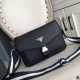 Top counter rat ruthless goods 2022 latest style Prada imported head layer cowhide flower leather pattern crossbody bag universal models super hot mass shipment pull, clamoring counter goods   top original single goods  