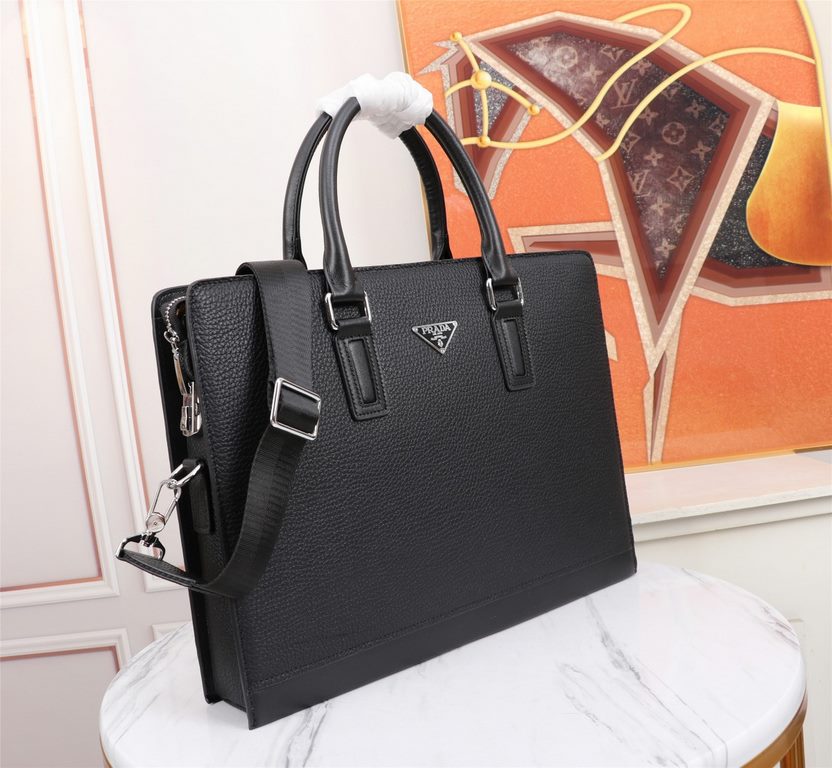 [TOP ORIGINAL QUALITY] 2022 Newest Prada Combination Lock Briefcase The original European imported cowhide sketches the iconic lines, made with imported equipment, fashionable and trendy, counter quality, more zipper poc