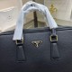 PRADA Prada New Briefcase Made of imported wrestled cowhide, top polished stainless steel finish metal accessories , front exterior triangle enamel logo, simple and generous business Successful men's favorite   ! Size 38