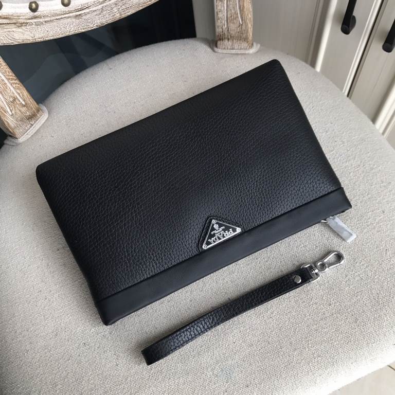 Top counter rat ruthless goods 2022 latest style Prada imported flower leather men's clutch bag fire models large number of shipments to pull, clamoring counter goods  top original single goods  paper talking about bragg