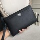 Top counter rat ruthless goods 2022 latest style Prada imported flower leather men's clutch bag fire models large number of shipments to pull, clamoring counter goods  top original single goods  paper talking about bragg