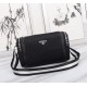 Top counter rat ruthless goods 2022 latest style Prada parachute tarpaulin with imported original leather casual crossbody bag fire models a large number of shipments to pull, clamoring counter goods   top original singl