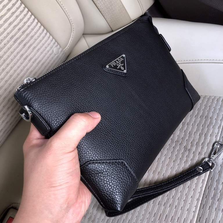 秘 [Prada 133-1 Clutch]    with a full set of packaging [color] European original single water goods handbags, heavy to create a new channel goods   Energetic   Ideal for men's   Original hardware  LOGO is clear and unpar