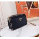 [Top original single quality] 2022 latest models Prada double pull handbag European original imported Prada special cloth outlined cross grain pattern iconic lines, using imported equipment production, fashion trend, cou