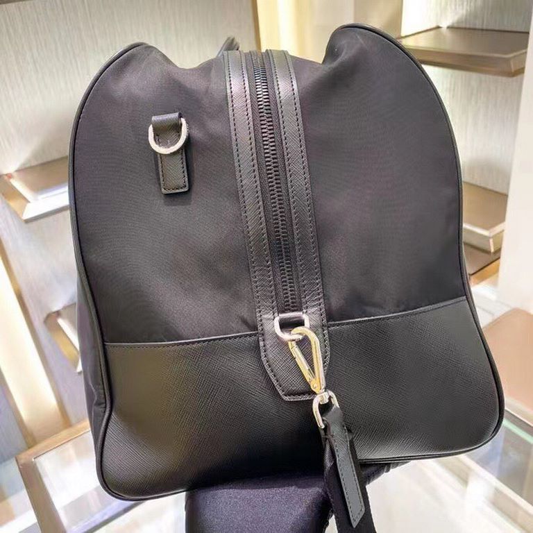 Model007PRADA-Prada latest travel bag  handbag   original quality counter synchronization using imported waterproof fabric with cowhide feel awesome can be shoulder can be handheld configuration code   on the body effect