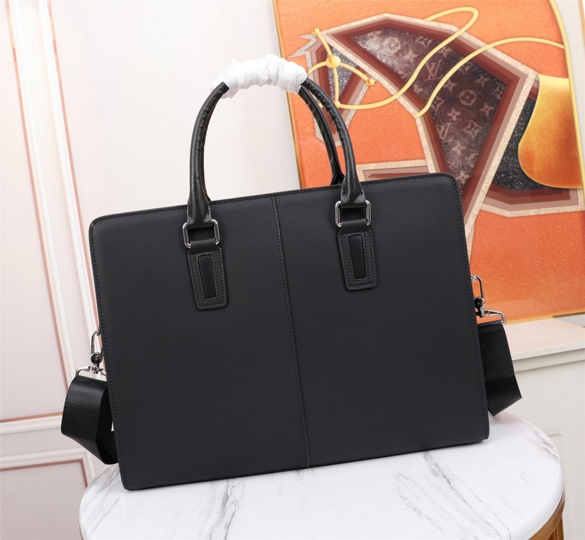 【Top Original Quality】 2022 Newest Prada Briefcase The original European imported cowhide outlines the iconic lines, made with imported equipment, fashionable and trendy, counter quality, more zipper pockets and internal