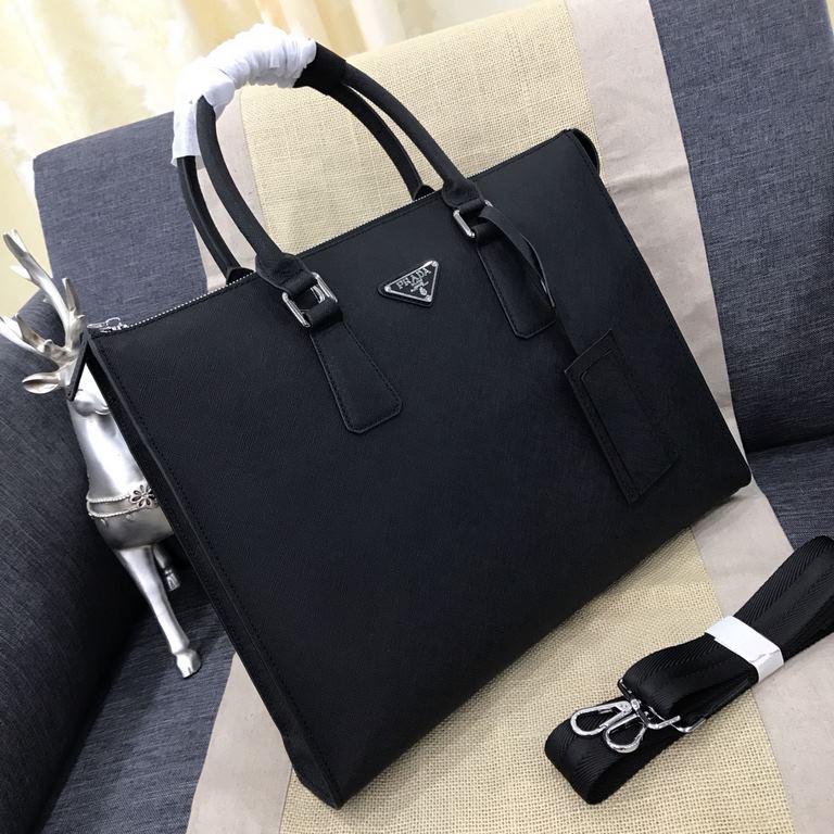 秘 [Prada 1807]    Counter the latest explosion of men's briefcases, heavy money to create a new channel goods   energetic   ideal for men's   the original hardware  LOGO is clear and unparalleled   top layer cowhide   Qu