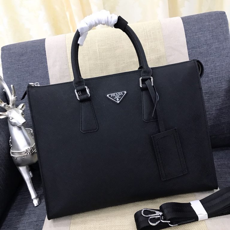 秘 [Prada 1807]    Counter the latest explosion of men's briefcases, heavy money to create a new channel goods   energetic   ideal for men's   the original hardware  LOGO is clear and unparalleled   top layer cowhide   Qu