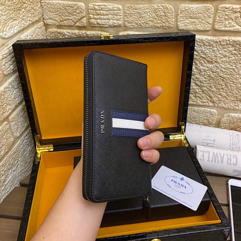 () [Original] Prada Prada  [Model] 666093 small wallet [Size] 19-10-2.5cm [Color] black high-end quality (original authentic) [Material] Prada counter purchases classic  original imported   cowhide  authentic imported YK