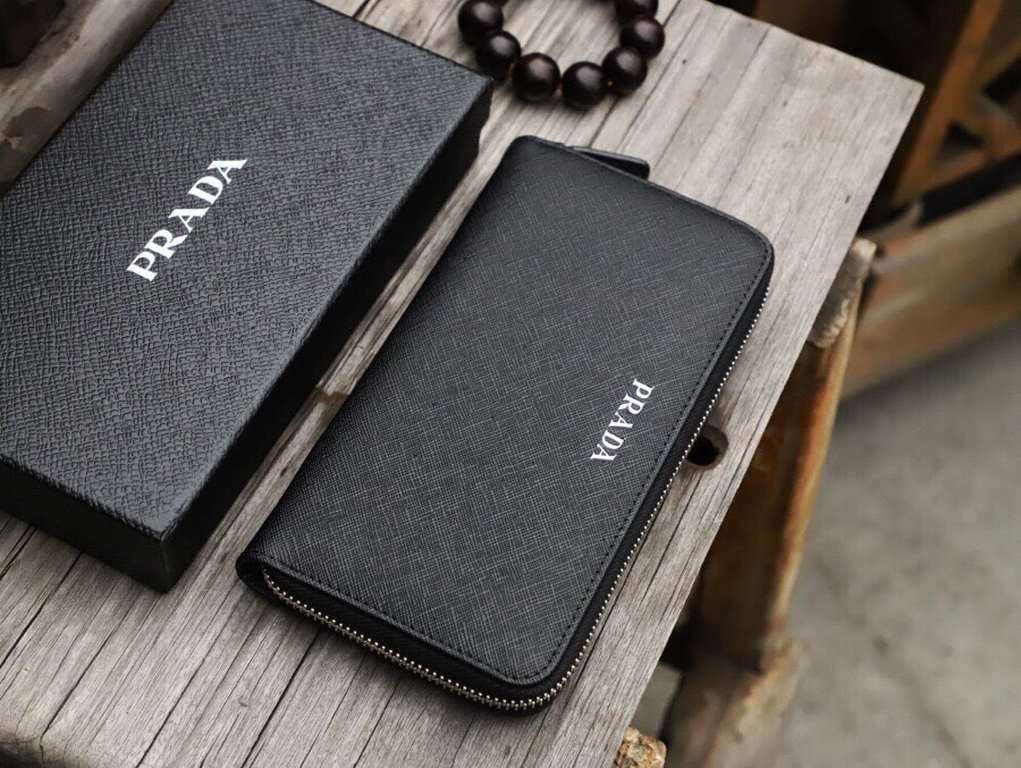 () [Original] Prada Prada  [Model] 666050 small wallet [Size] 19-10-2.5cm [Color] black high-end quality (original authentic) [Material] Prada counter purchases of the classic  the original imported   cowhide  authentic 