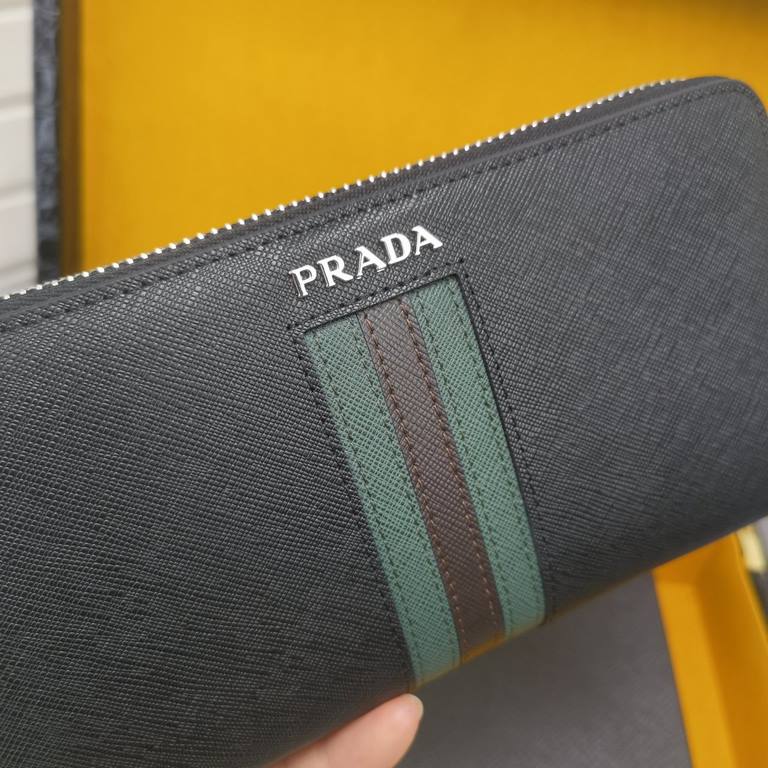 () [Original] Prada  [Model] 666097 small wallet [Size] 19-10-2.5cm [Color] black high-end quality (original authentic) [Material] Prada counter purchases classic  original imported   cowhide  authentic imports of YKK lo