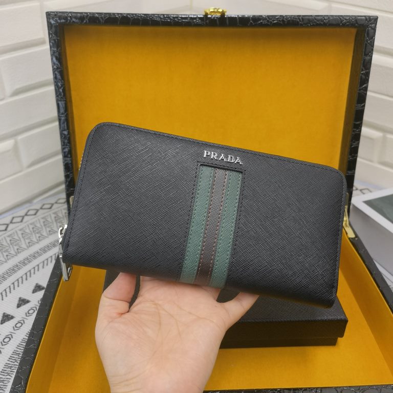 () [Original] Prada  [Model] 666097 small wallet [Size] 19-10-2.5cm [Color] black high-end quality (original authentic) [Material] Prada counter purchases classic  original imported   cowhide  authentic imports of YKK lo