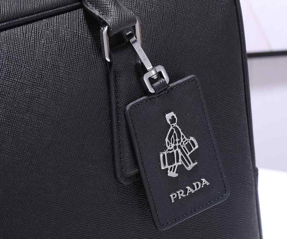 PRADA latest explosive models   Model P8018 [ counter private goods men's briefcase            ] original private goods quality! European original factory special cross grain cowhide ! The original hardware LOGO!   work 