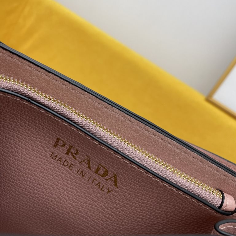 New Prada Flap Shoulder Crossbody Bag, Model 2103, Configured with Two Shoulder Straps, 2020 Summer New Fashion Women's Bag Shoulder Bag Striped Shoulder Leather Handbag,  3  Compartments [Strong] Size 27-17-10cm