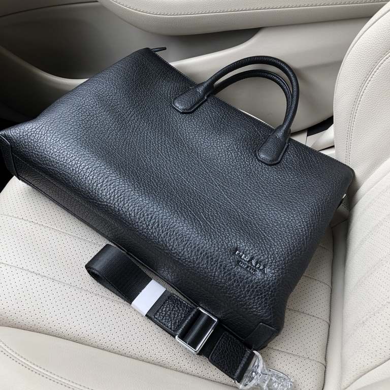 Out of the shipment [Heyha] PRADA Prada. Briefcase Genuine YKK hardware, get your hands on you understand how good Italy    imported elephant grain cowhide (market exclusivity), removable shoulder strap, the size of the 