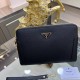 PRADA Prada New Clutch Bag Made of imported cross grain cowhide leather, top polished stainless steel finish metal accessories, front exterior triangular enamel logo, double pull double lock design is more practical and 