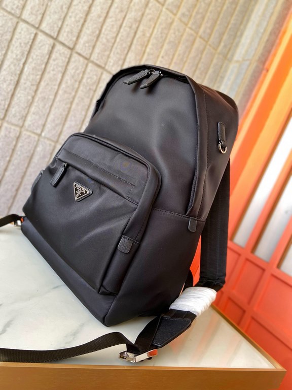 10117-21 Prada Prada Re-Nylon Nylon Shoulder Bag   Backpack Unisex Original  Waterproof fabric material Electroplated hardware High-end goods  With small ticketSpecification294014