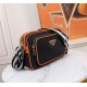 [Top original single quality] 2022 latest models of combination lock Prada Dora shoulder bag crossbody bag European original imports of Prada special cloth outlined cross grain pattern iconic lines, using imported equipm