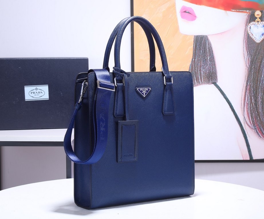 Batch [brand name] PRADA  Prada [product specifications] W31.5XH33.5XD7cm [product material] the original cross grain  original hardware  top handmade [classic color] gram color. Blue [Product Model] 2VE367