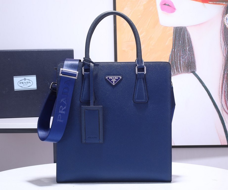 Batch [brand name] PRADA  Prada [product specifications] W31.5XH33.5XD7cm [product material] the original cross grain  original hardware  top handmade [classic color] gram color. Blue [Product Model] 2VE367