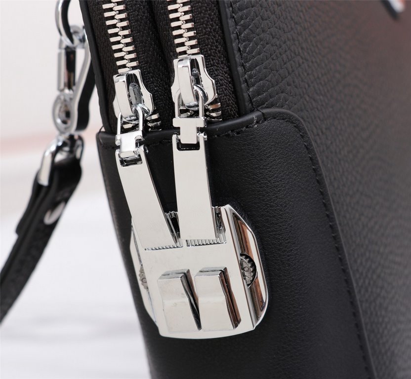 [Top original single quality] 2022 the latest models of combination lock Prada double zipper handbag Europe's original imported cowhide sketched iconic lines, using imported equipment production, fashion trend, counter q