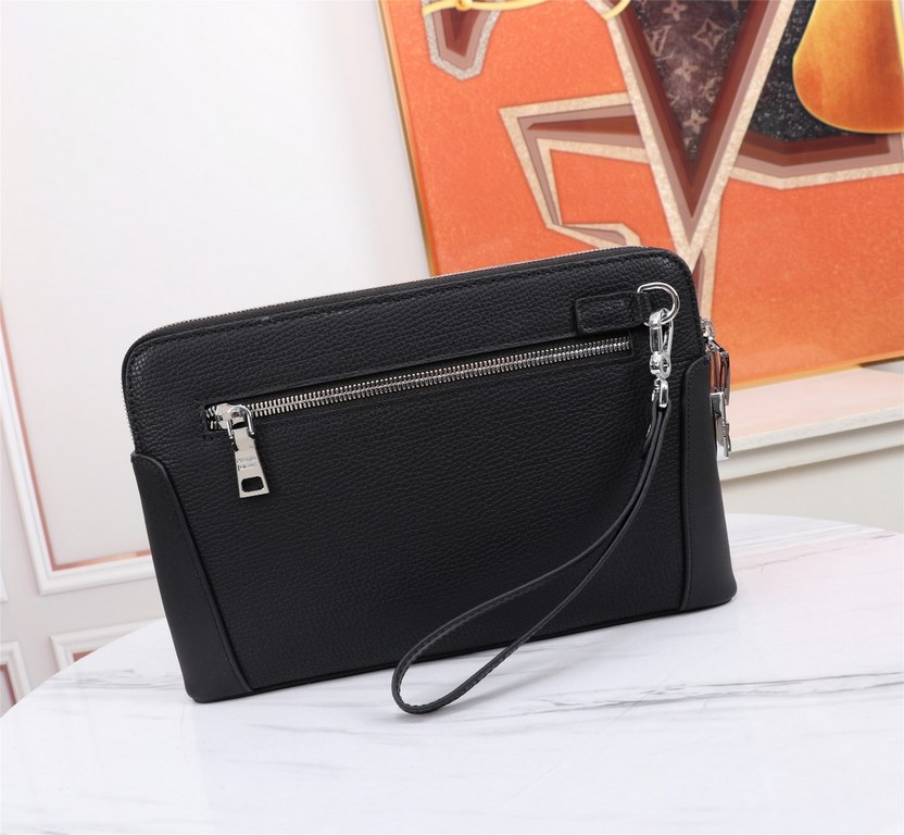 [Top original single quality] 2022 the latest models of combination lock Prada double zipper handbag Europe's original imported cowhide sketched iconic lines, using imported equipment production, fashion trend, counter q