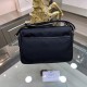 PRADA Prada new shoulder bag is shipped, fashionable style, high end gas! Made of first layer imported cross grain leather cow with waterproof nylon cloth, original hardware A must-have product for home travel  Model 951