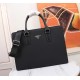 【Top Original Quality】 2022 Newest Prada Briefcase The original European imported cowhide outlines the iconic lines, made with imported equipment, fashionable and trendy, counter quality, more zipper pockets and internal