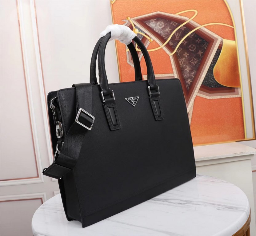 [TOP ORIGINAL QUALITY] 2022 Newest Prada Combination Lock Briefcase The original European imported cowhide sketches the iconic lines, made with imported equipment, fashionable and trendy, counter quality, more zipper poc