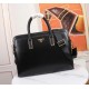 Top quality original single】2022 newest model Prada combination lock briefcase European original imported cowhide sketching iconic lines, using imported equipment, fashionable trend, counter quality, more front zipper po