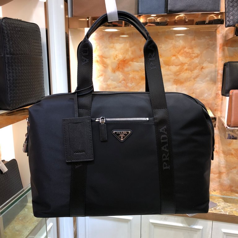 Model 18025PRADA-Prada latest travel bag  handbag   original quality counter synchronization using imported waterproof fabric with cowhide feel awesome can be shoulder can be handheld configuration code   on the body eff