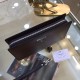 PRADA Prada New Clutch Bag Made of imported head layer shaped cowhide leather, top polished stainless steel finish metal accessories , front exterior triangular enamel logo, simple and generous business Successful men's 