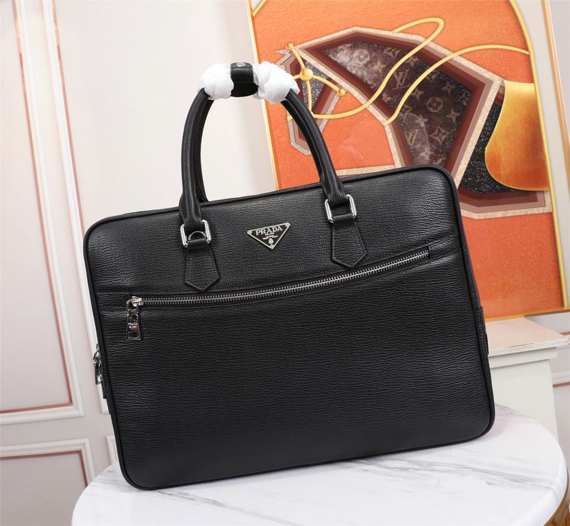 Top quality original single】2022 newest model Prada combination lock briefcase European original imported cowhide sketching iconic lines, using imported equipment, fashionable trend, counter quality, more front zipper po