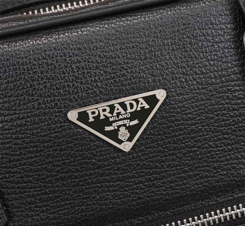 Top quality original single】2022 newest model Prada combination lock briefcase European original imported cowhide sketching iconic lines, using imported equipment, fashionable trend, counter quality, more front zipper po