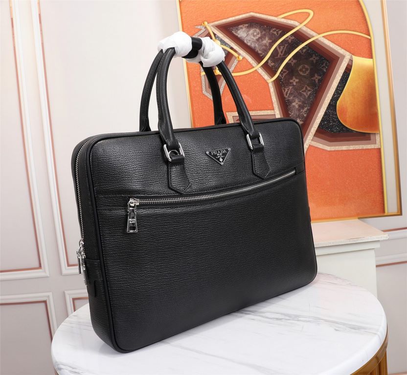 Top quality original single】2022 newest model Prada combination lock briefcase European original imported cowhide sketching iconic lines, using imported equipment, fashionable trend, counter quality, more front zipper po