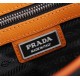 [Top original single quality] 2022 latest models Prada Double Lara shoulder bag crossbody bag European original imported Prada special cloth outlined cross grain pattern iconic lines, using imported equipment production,