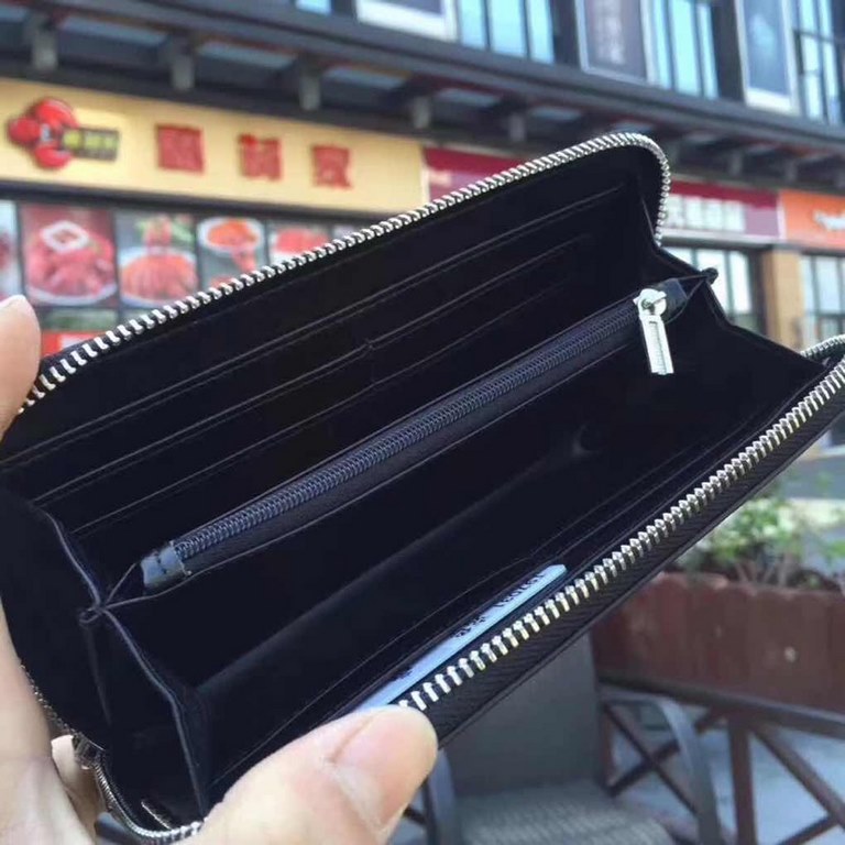 () [Original] PRADA Prada  [Model] 666047 small wallet [Size] 19-10-2.5cm [Color] black high-end quality (original authentic) [Material] PRADA counter purchases of the classic  the original imported   cowhide  authentic 