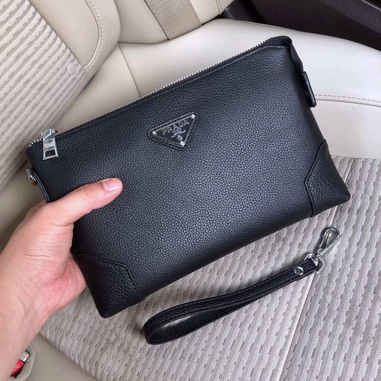 秘秘 [Prada 133-1 Clutch]    with a full set of packaging [color] European original single water goods handbags, heavy to create a new channel goods   Energetic   Ideal for men's   Original hardware  LOGO is clear and unpa