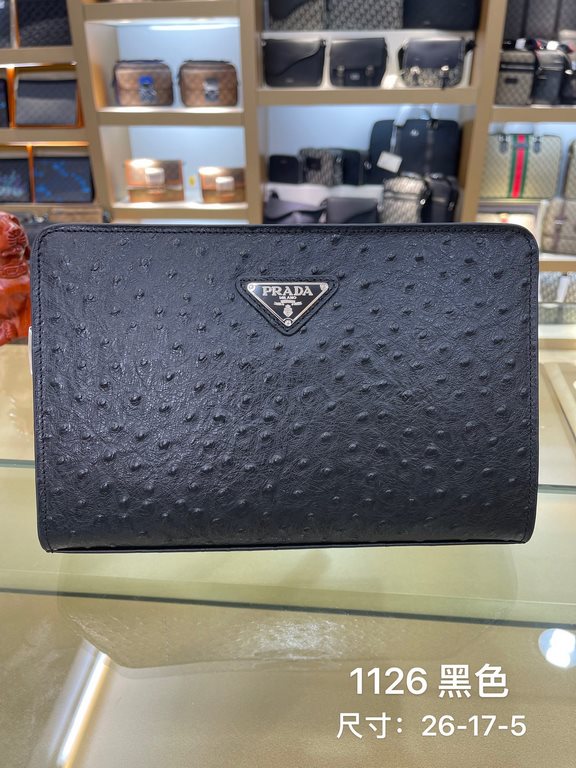 Original single.     Original single 1126 # black top original single goods Prada counter latest models, imported ostrich grain cowhide, high-end atmosphere, fashionable and tasteful, texture high-end atmosphere, super p