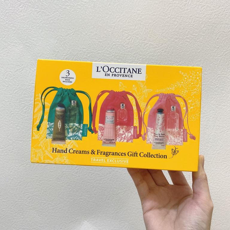 Original quality(L'Occitane hand cream perfume 6-piece set)   with a gift bag   L'Occitane hand cream perfume set, containing 1. cherry blossom hand cream 30ml   cherry blossom eau de parfum 7.5ml 2. rose moisturizing ha