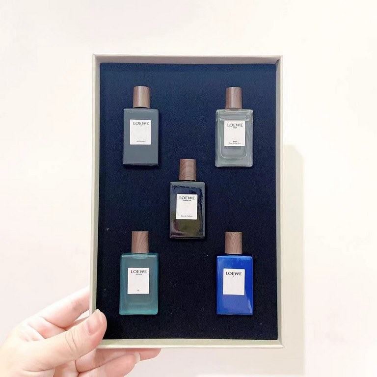 Original quality(Loewe Perfume Sample 5 Pieces White Box)  5×7.5ml, White Box Flavors Classic Men, Unsung Heroes, Black Round Dance EDP, Seventh Movement, Energetic Men,...